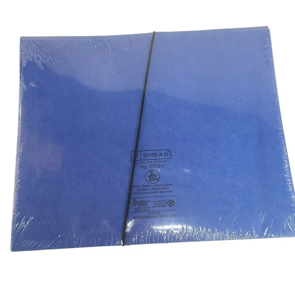 Smead Brights 4 Wallets Folders Letter Size With Flap & Cord Antimicrobial